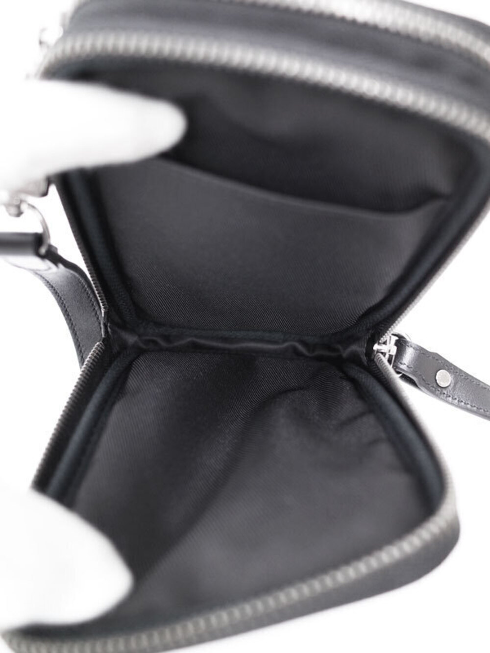 Louis Vuitton Monogram Eclipse Black Double Phone Pouch Clutch Shoulder Bag - Picture 3 of 9